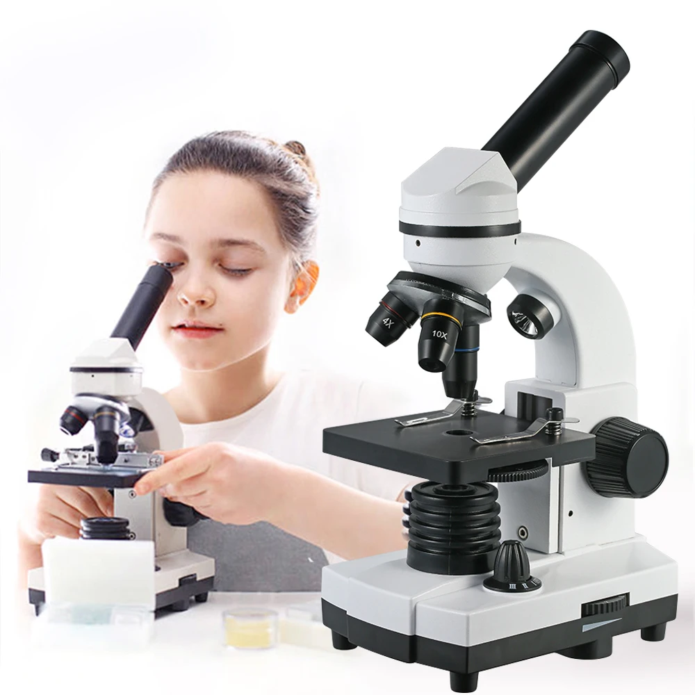 

EU Plug Student Digital Microscope with Petri Dish Samples Scalpel Set 40x 100x 400x 64x 160x 640x Educational LED Magnifier