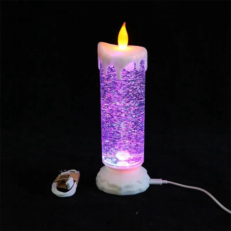 Novelty Creative Rotating Cartoon Candle LED Night Light Candle  Decoration for Party Children Bedroom Christmas Gift Table Lamp (5)