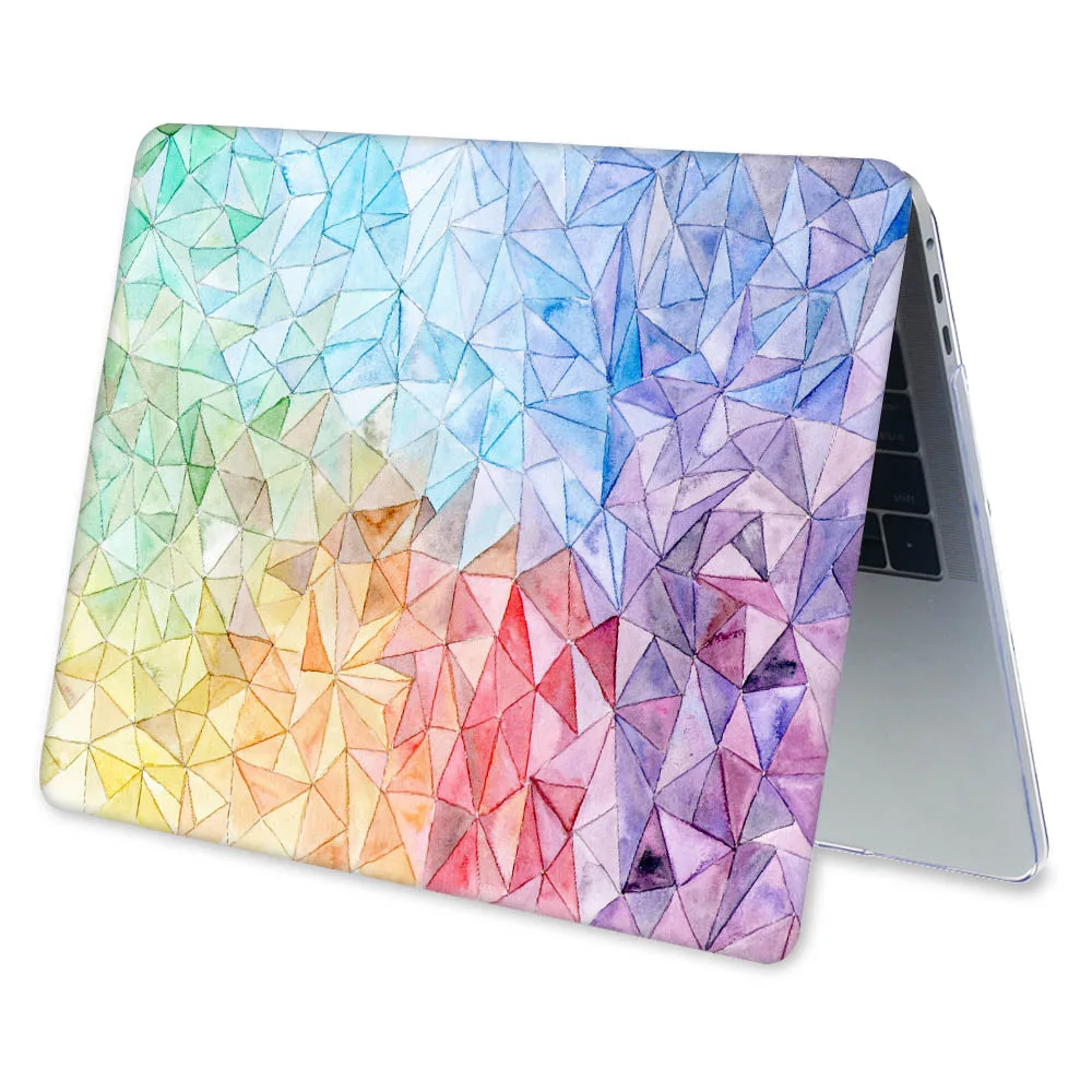 Чехол Redlai для Macbook Air Pro retina 13 15 &quotс геометрическим принтом пластиковый жесткий