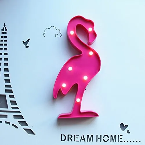 Lumiparty Фламинго легкой романтической 3D ПРИВЕЛИ ребенка ночник мультфильм DIM настроение ясли лампа 2AA Батарея работает комнаты малыша