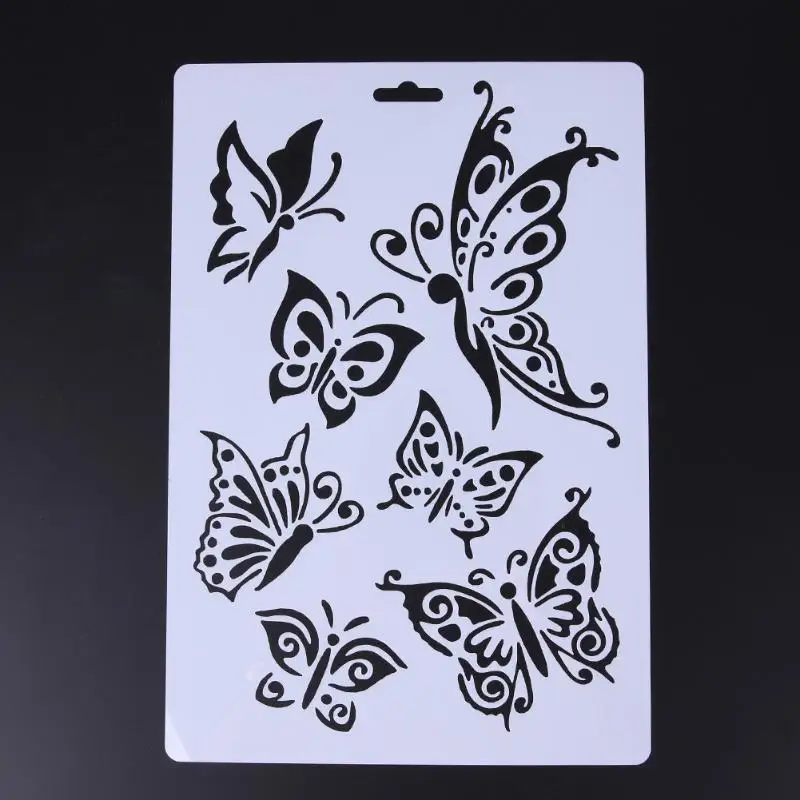 Quality Cake Mold Lace Butterfly Stencil Plastic Fondant Cupcake Template Decorating Tools Kitchen Accessories | Дом и сад