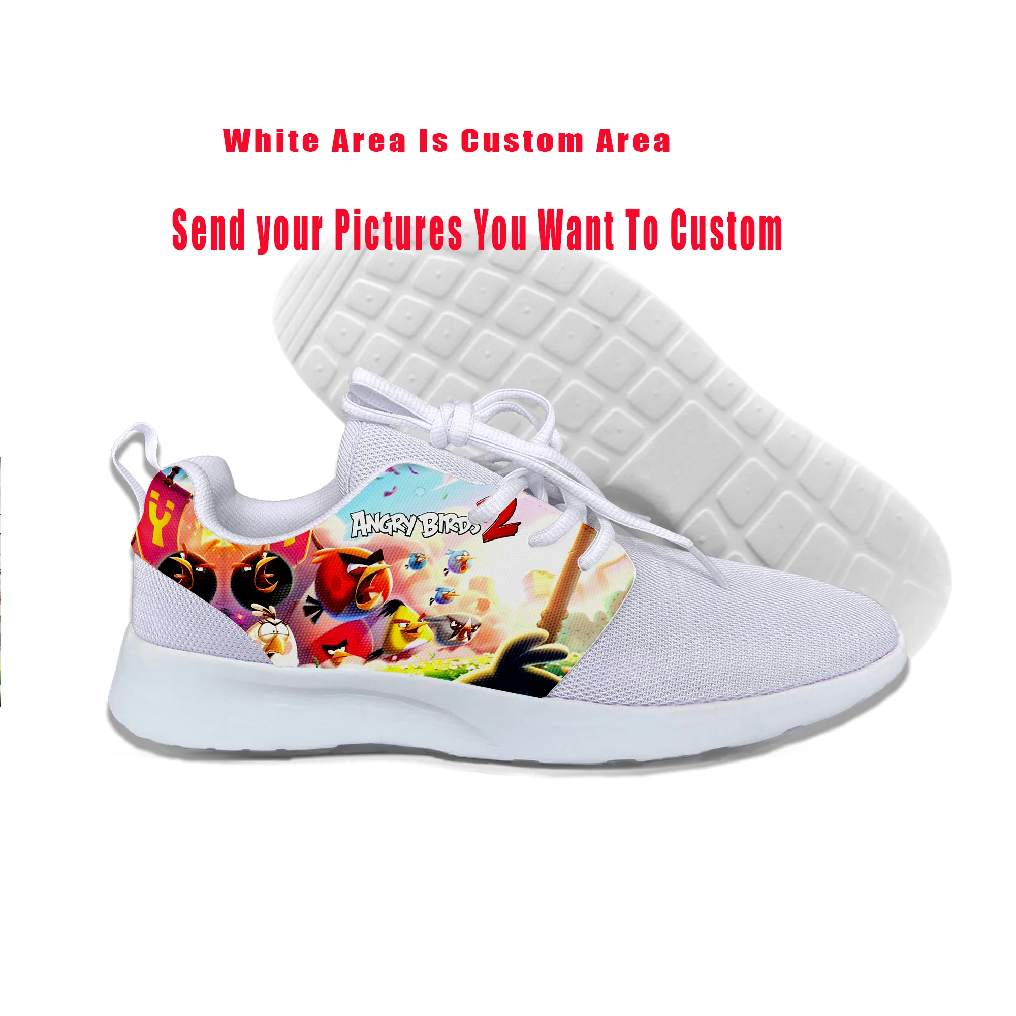 

2019 New Arrival 3D Printed The Angry Birds Movie 2 Shoes Women Men Angry Birds 2 Summer Lightweight-Breathable Custom DIY Shoes