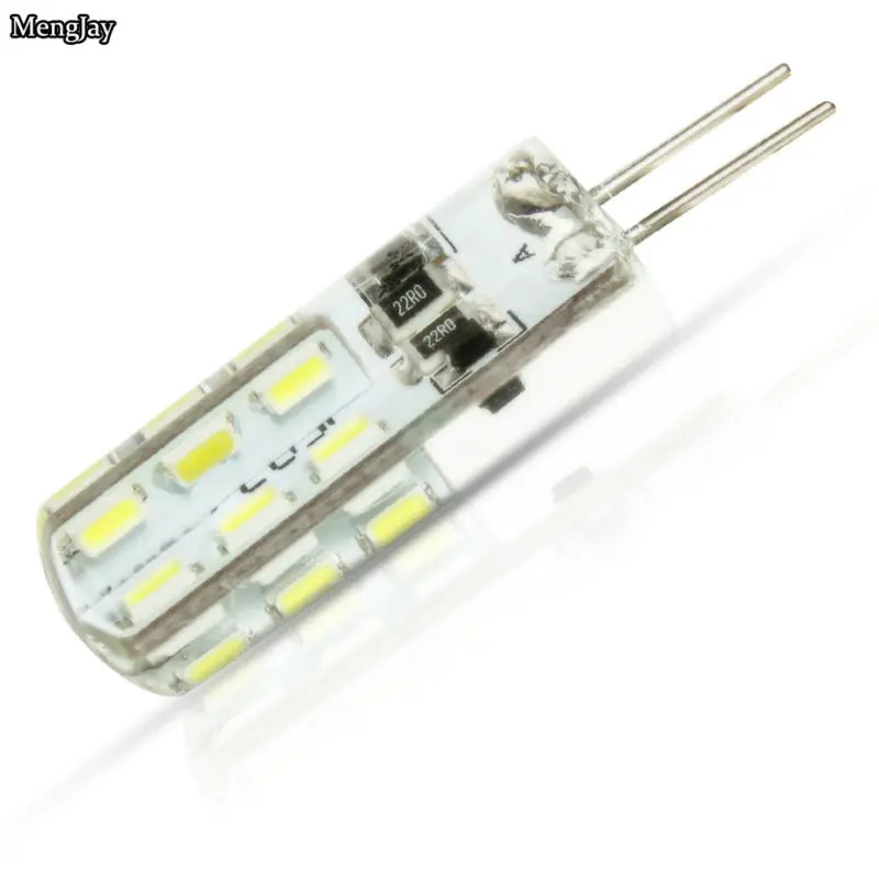 20 шт./лот G4 12 В постоянного тока 3 Вт Светодиодная лампа 24 светодиода SMD 3014 кукуруза