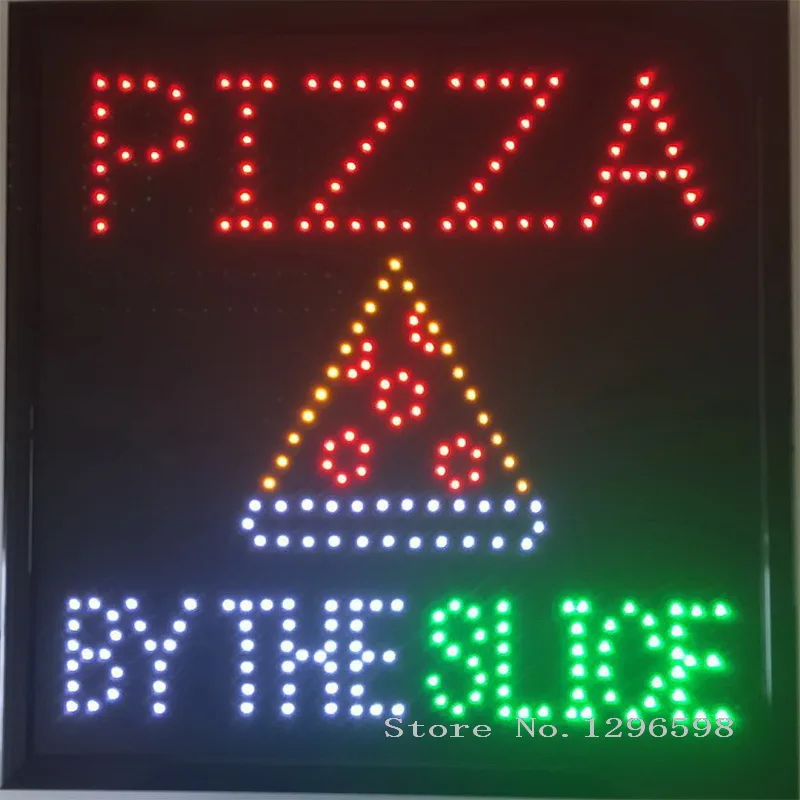 

CHENXI Direct Selling Led Pizza By The Slice Store Business Shop Open Neon Signboard Graphics 19x19 Inch Indoor