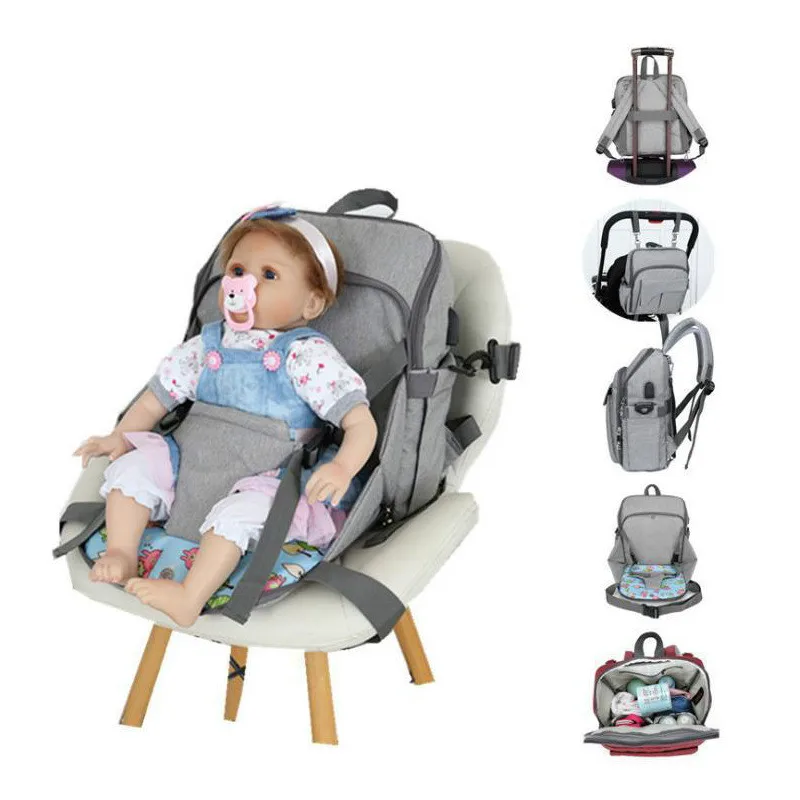 

Diaper Bag Pure Color Men's Mummy Baby Care Nappy Bag Waterproof Business Backpack Travel Bag Baby Bags for Mom