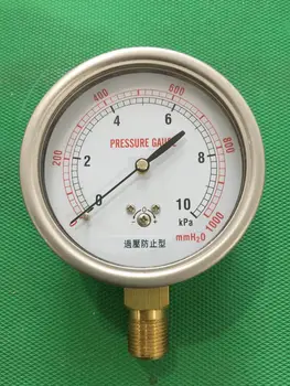 

Overpressure Preventive Micro Pressure Gauge YE-75 Diaphragm Box Pressure Gauge Water Column Meter Stainless Steel Shell