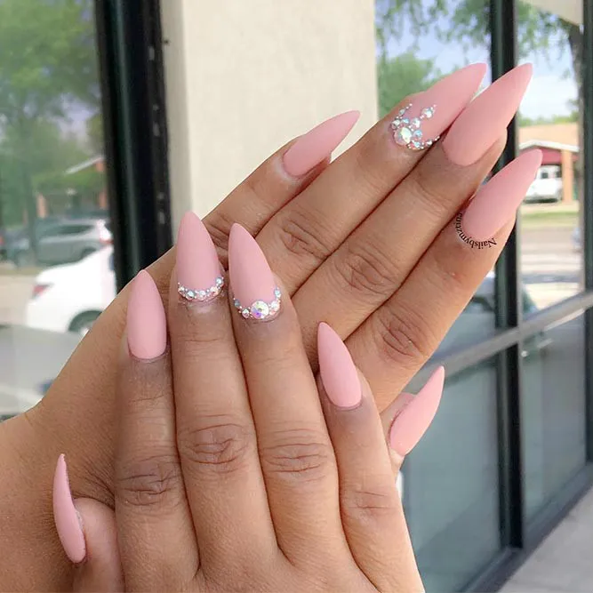 

DIYCrystal Nails Fake Nails Beautiful 1set 24pc Fake Nails + 1 Sheet Nail Adhesive + 30pcs Bling AB Crystal Rhinestones Nailart