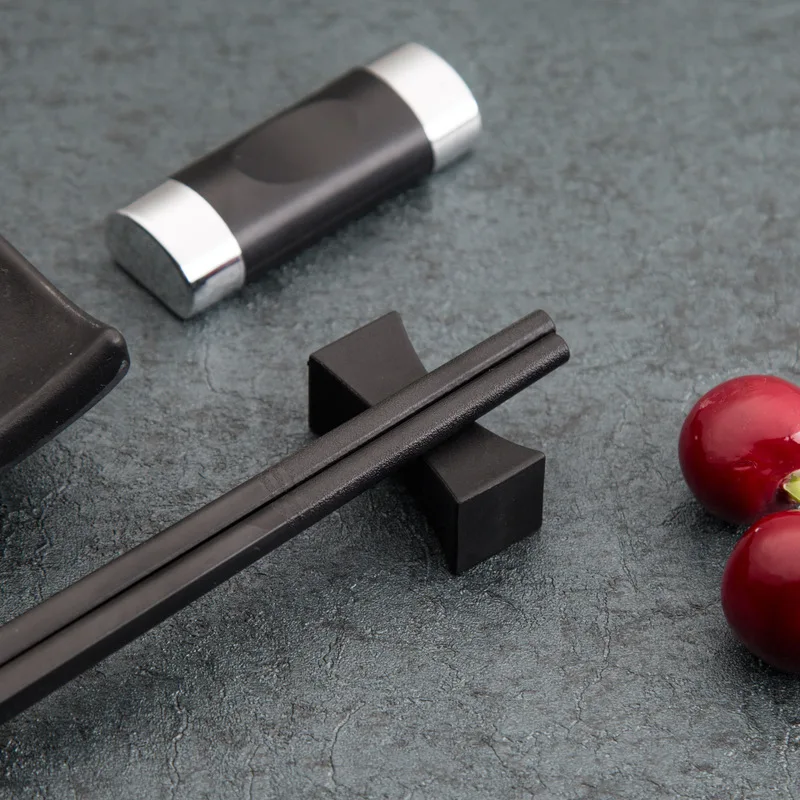 2pcs Chinese Chopstick Rest Black Gold Silver Pillow Shape Chopsticks Holder Korean Chop Stick Frame Kitchen Accessories Xmas | Дом и сад