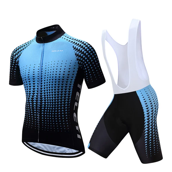 Летняя мужская велосипедная одежда с коротким рукавом НАБОРЫ Mtb гоночный мотоцикл Джерси нагрудник шорты наборы велосипедная одежда костюмы униформа - Color: Shirt and shorts 08
