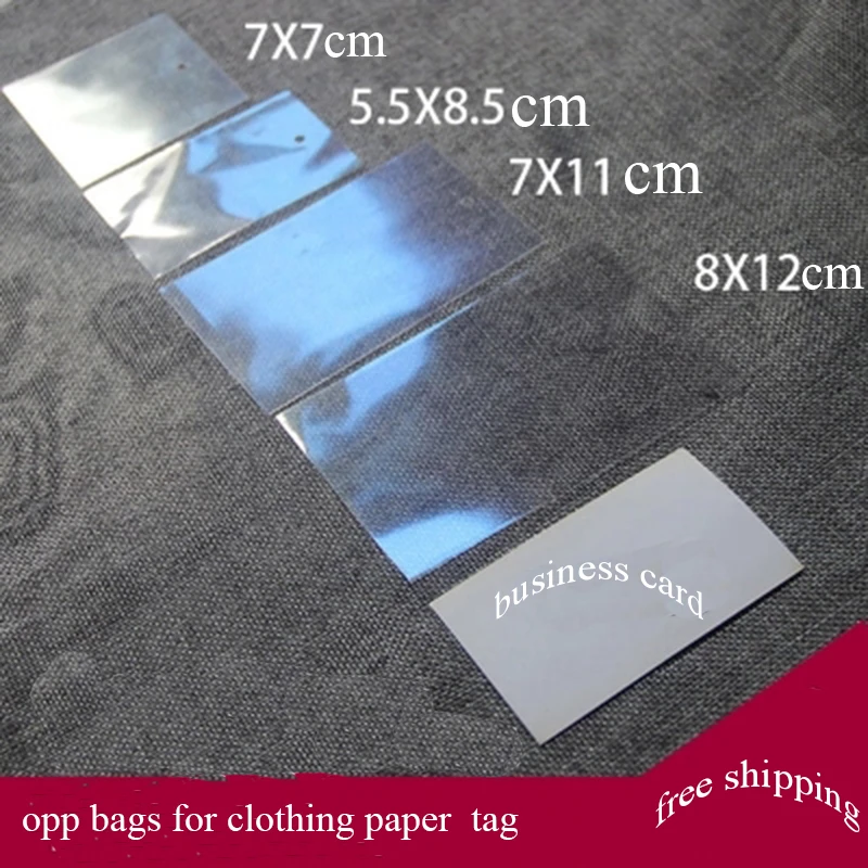 Размер 8*12 см 100 шт. прозрачный ПВХ сумка для одежды бумажная бирка, пустой platic держатель для одежды карты