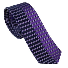 Мужские галстуки для костюма, дизайн, фиолетовый с синим/белым галстуком в горизонтальную полоску, контрастный обтягивающий галстук, 6 см, свадебные рубашки