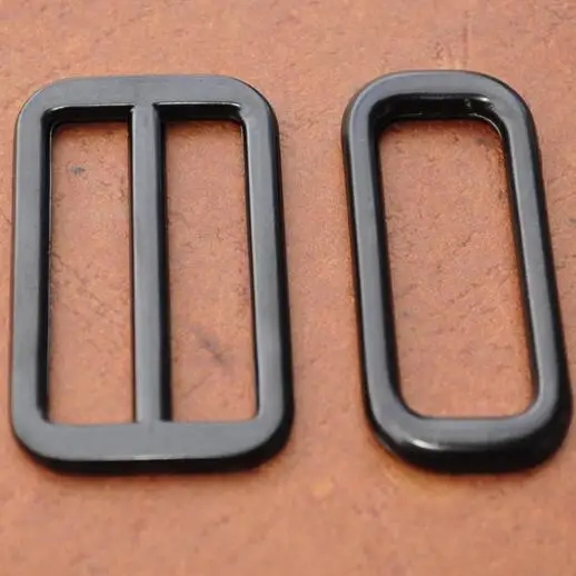 

3.8cm black metal mouth buckle diy material luggage accessories bag adjuster clothes mouth buckle side