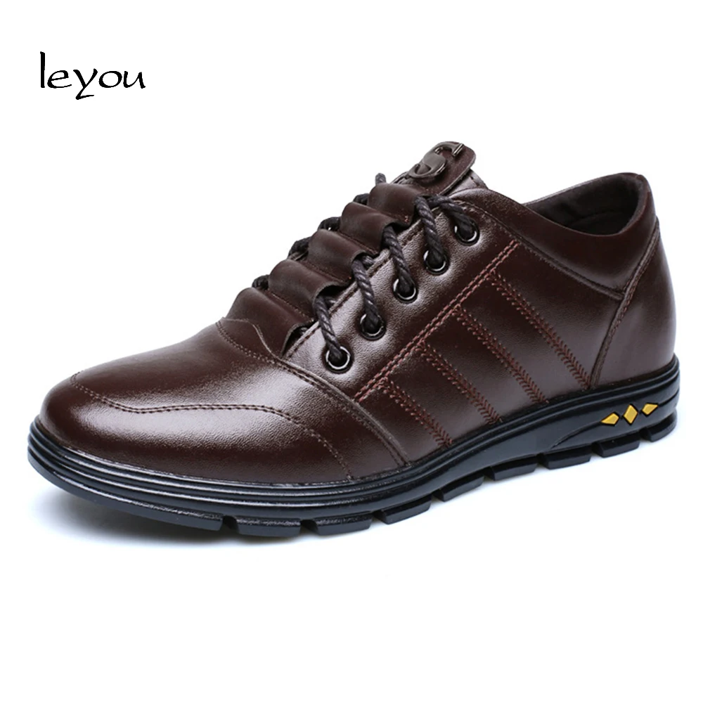 

Men Height Increase Shoes Leather Lace Up Shoes Oxford Men Loafers Casual Elevator Shoes 6cm