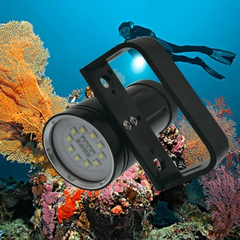 Online Super Brightness 12000 Lumens 10 X CREE XM-L2 Diving Flashlight Professional Diving Linternas Waterproof Torch Red/Blue UV LED