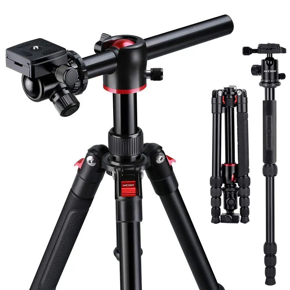 K& F концепция TM2515T Профессиональный 60 дюймов для однообъективной цифровой зеркальной фотокамеры штатив для камеры алюминиевый штативы портативный монопод для Canon Nikon sony DSLR камеры s