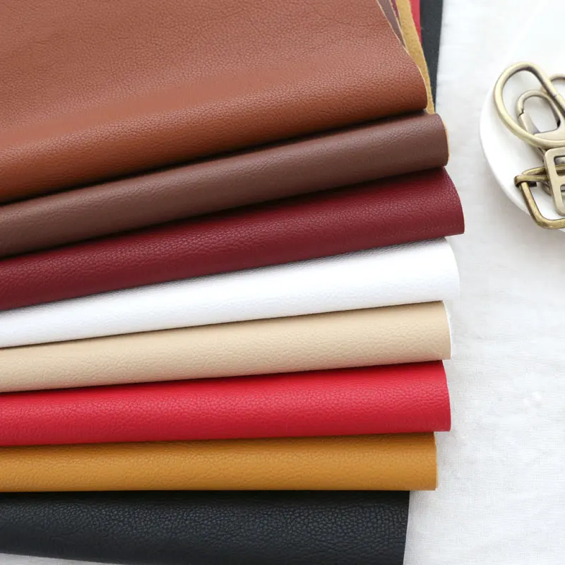 

Lichee Pattern sofa thickening PU artificial leather imitation leather soft bag leather fabric by yard wide 55''