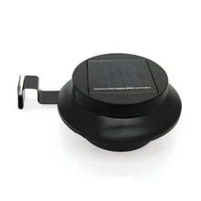 Светодиодный светильник на солнечной батарее, водонепроницаемый светильник для забора, садовый светильник, настенный светильник, черный пейзаж, 3 светодиодный садовый светильник