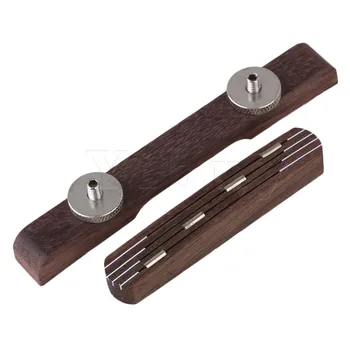 

Yibuy Exquisite Height Adjustable Rosewood Bridge for Mandolin 103mm length