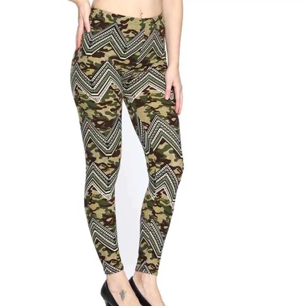 

2019 Woman Pants Milk Silk Camouflage Nine-minute Pants Thin Small-footed Nine-minute Pants pantalon militaire femme AD