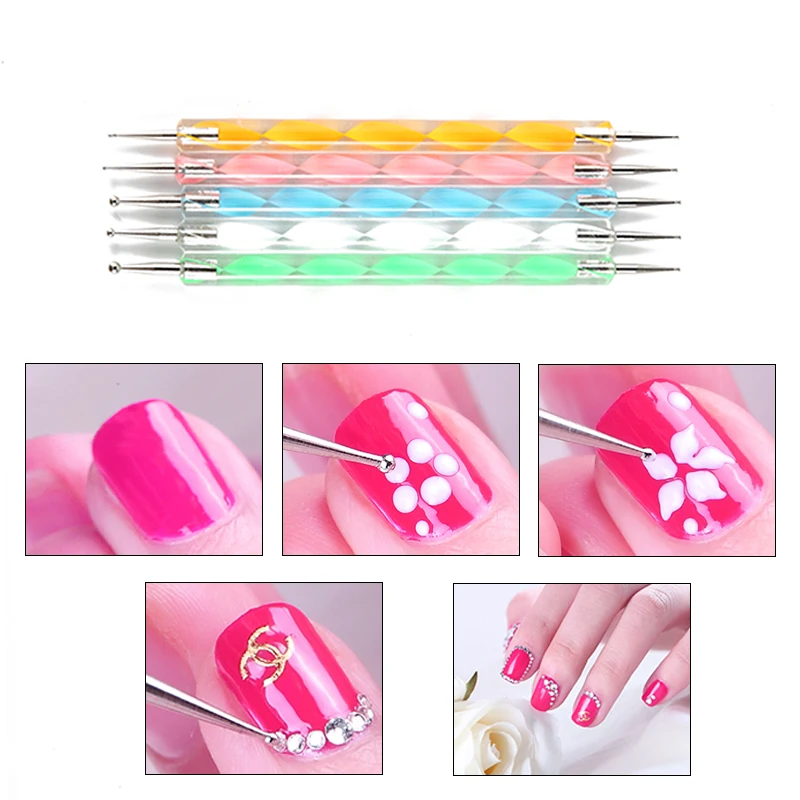 ROSALIND 20 шт/набор кистей для ногтей Набор ручек Раскрашивание краски кисточки для маникюра кисти для ногтей маникюрный набор