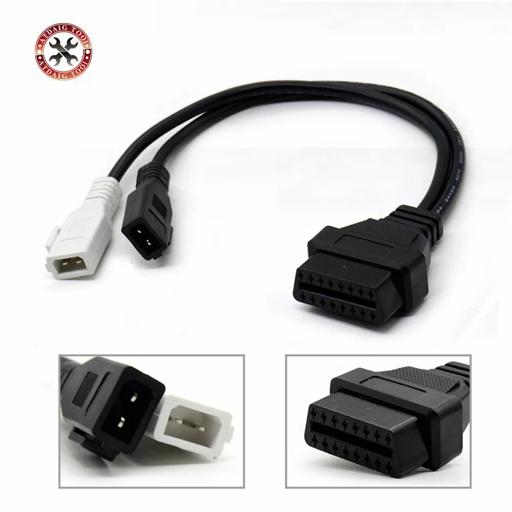 

VAG Adapter For AUDI 2X2 OBD1 OBD2 Car Diagnostic Cable 2P+2P Fits Audi 2X2Pin to OBD2 16Pin Female Connector COM VW Skoda