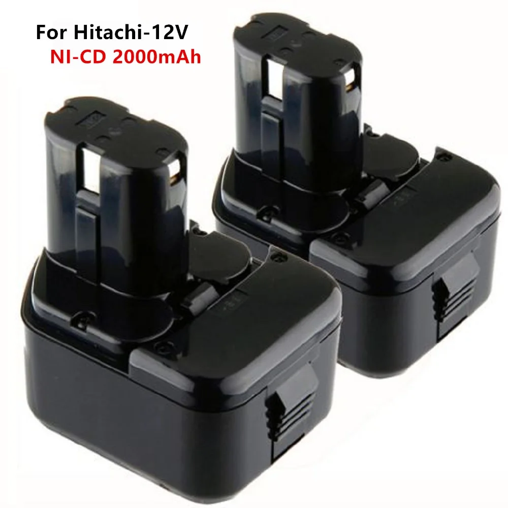 2PCS 12V 2000mAh Ni-CD Power Tool Replacement Battery for Hitachi EB1214S EB1220BL EB1212S WR12DMR CD4D DH15DV C5D DS 12DVF3 | Электроника