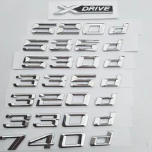 2X лучший автомобиль 3D 520d 320d 120d 740d 318d 530d 330d 525D надписи Авто Стикеры эмблема загрузки задний значок для M3 M5 X1 X3 X5 X6