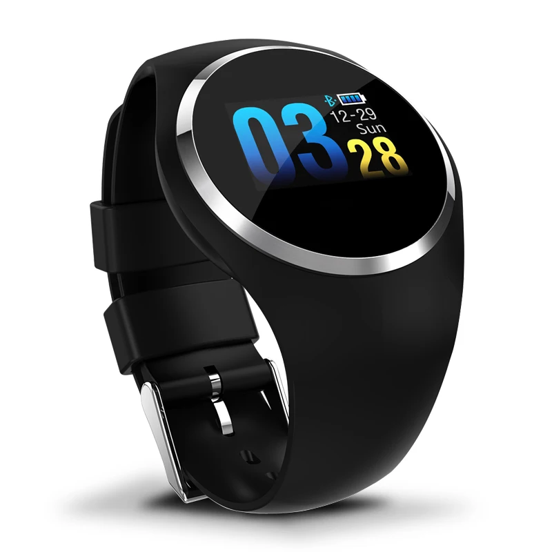 LIGE умный браслет для женщин IP67 водонепроницаемый спортивный Smartwatch монитор сердечного ритма кровяное давление Смарт часы fit bit - Цвет: Black