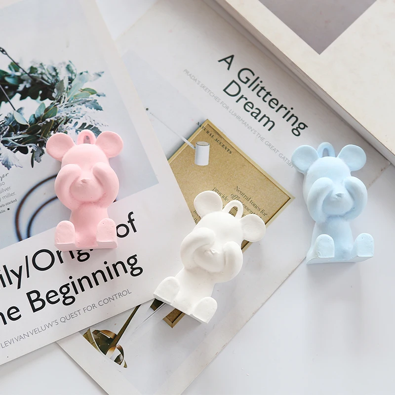 Силиконовая форма для гипса Bear симпатичная медведя силиконовая мыла ручной