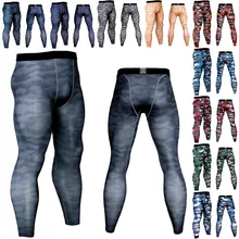Камуфлированные облегающие штаны беговые колготки Мужской, футбол тренировочные брюки фитнес спортивные Леггинсы мужские спортивные штаны для бега