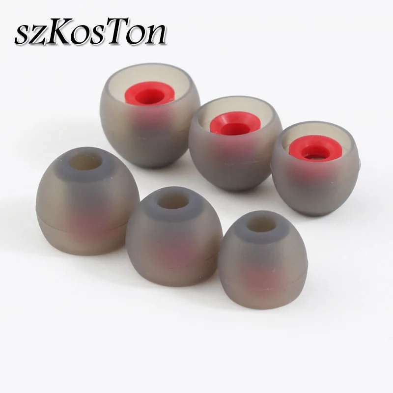 

6 Pairs Earbud Tips Soft Silicone Earbuds Tips Eartip Cup Noise Isolating In-Ear Earphone Covers for Xiaomi Samsung Headset