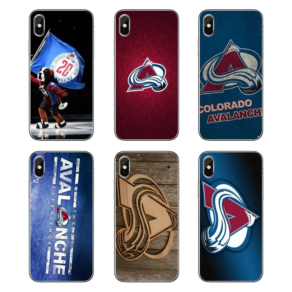 Прозрачные мягкие чехлы для спорта Colorado Avalanche Logo Fans iPod Touch iPhone 4 4S 5 5S 5C SE 6 S 7 8 X XR XS Plus