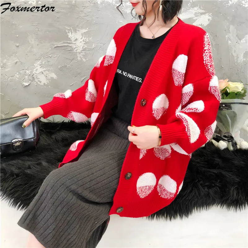 

Women Sweater 2019 Autumn Winter Women Long Knitted Cardigan Warm Pull Femme Long Sleeve Crochet Pink Black Long Sweater