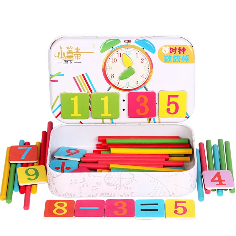 Baby Math Toy!!!Wooden Stick Mathematics Puzzle Education