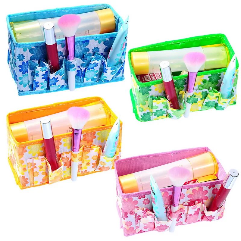 

DIDIHOU Multi-colors Cosmetic Table Storage Holder Bags Folding Toiletry Container Office Organizer Jewelry Storage Bags Bedroom