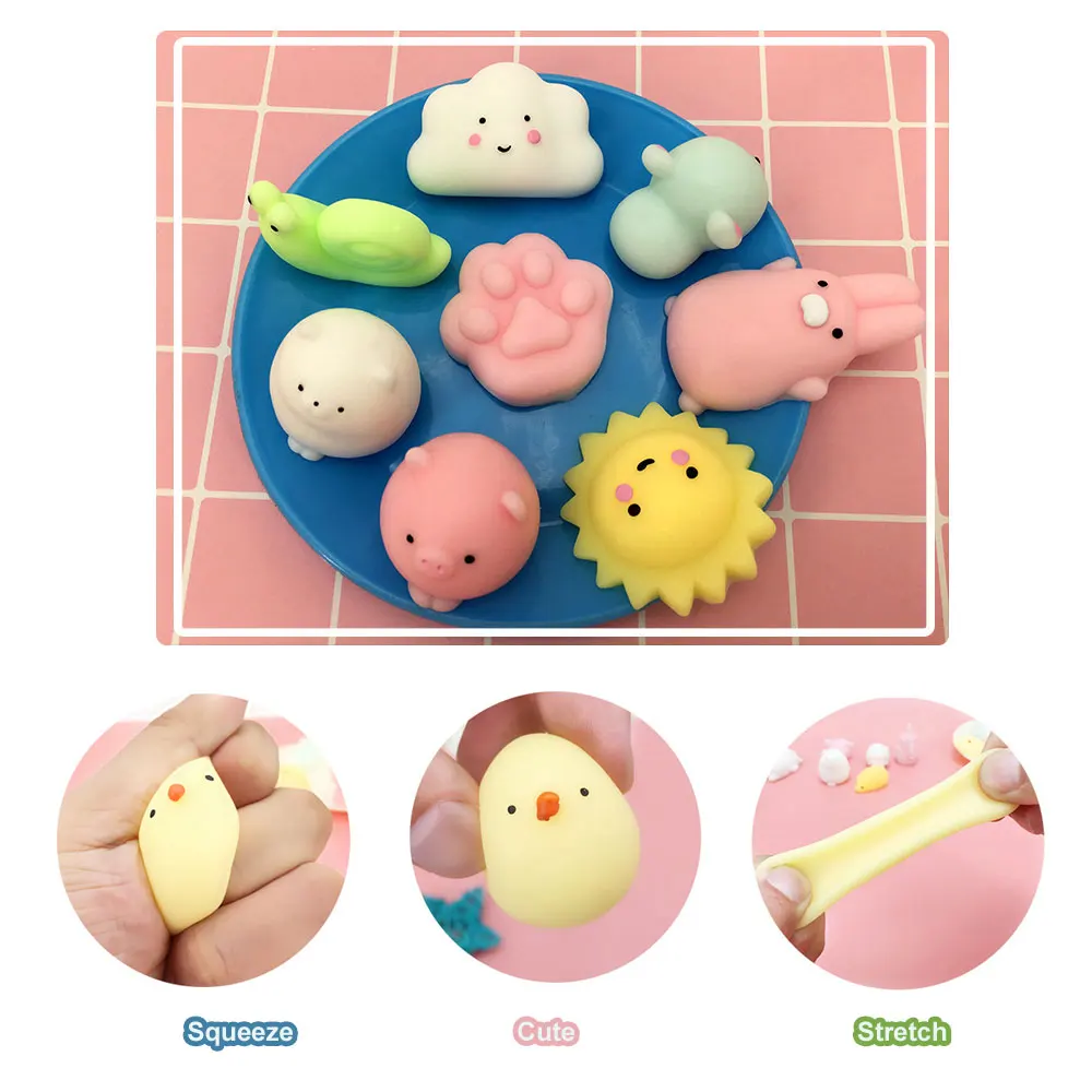 Landzo Toys Assorted Animal Squishies and Storage Bag Stress Relief Toy Kids Squeeze Toys Adult Venting 4