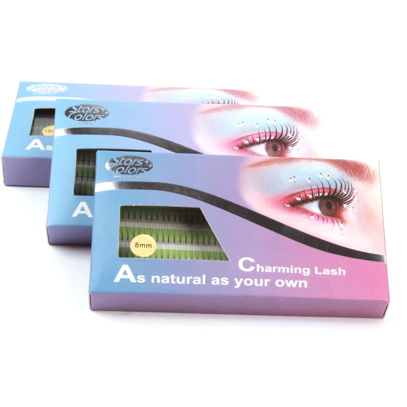 

Natural 2D V Shape Volume Fan Eyelashes Premade Faux Mink Silk False Eye Lashes 0.15mm Thickness Eyelash Extension