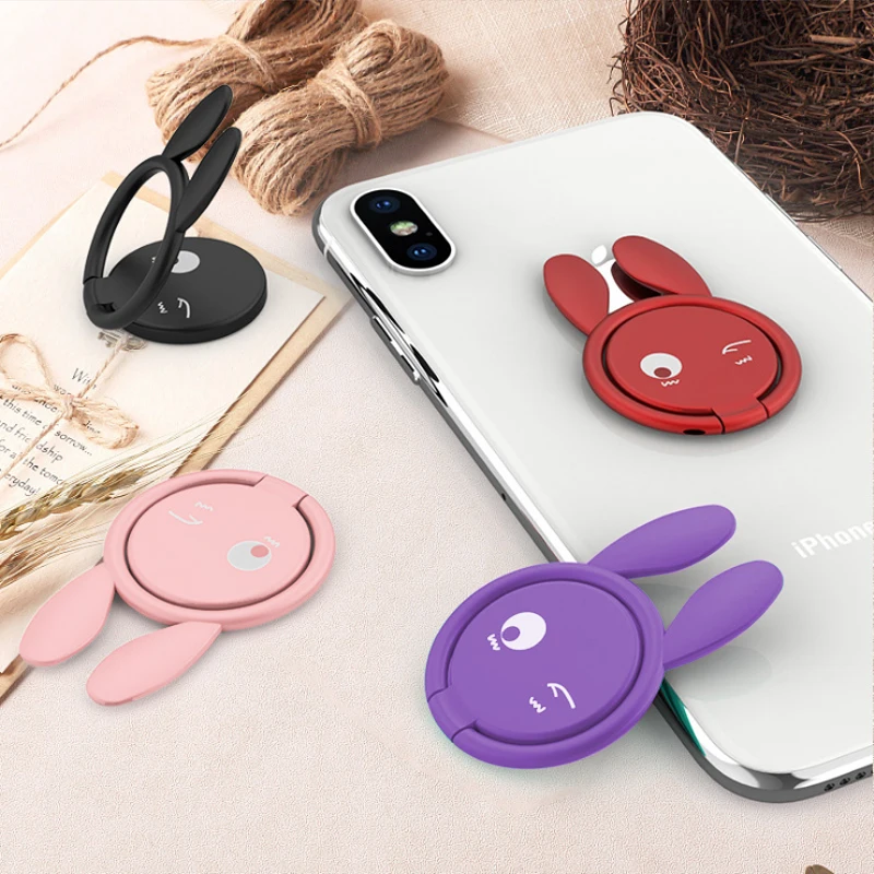 

Universal Finger Ring Mobile Phone Smartphone Cartoon Stand Holder Accessories For iPhone Xiaomi Phone IPAD MP3 Car Mount Stand