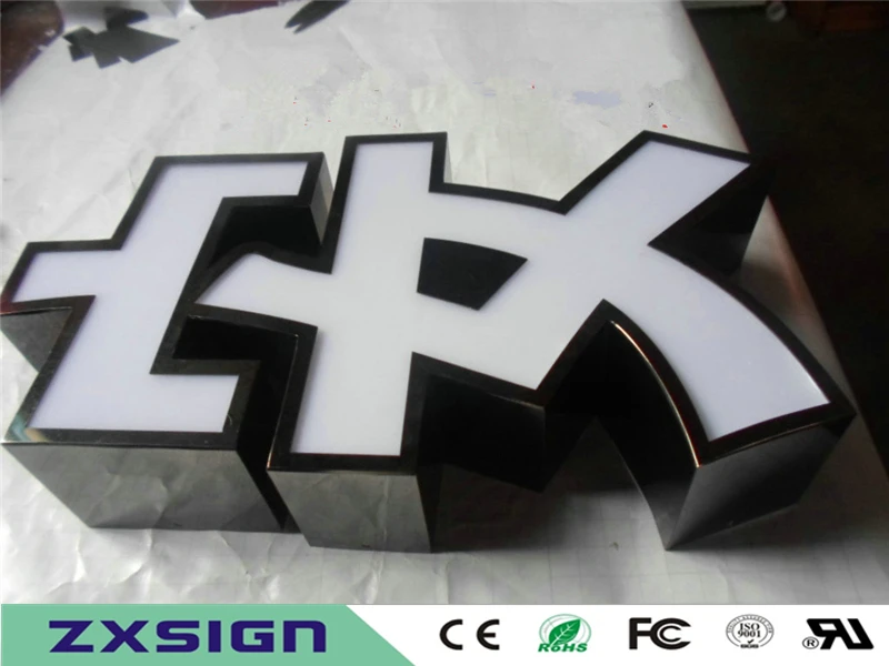 black titanium channel letter