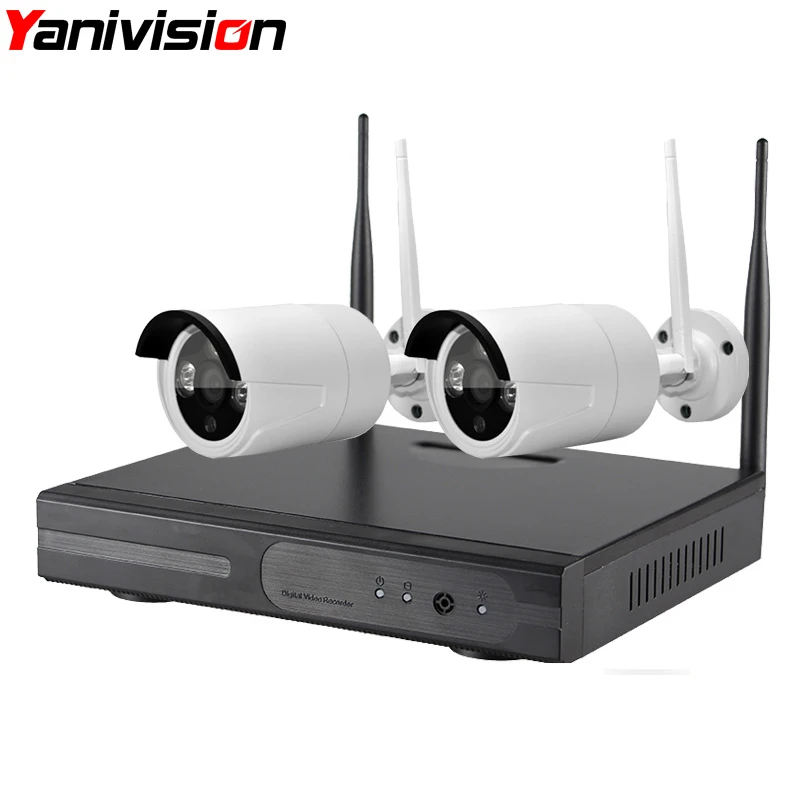 Беспроводная CCTV система WiFi NVR комплект 2ch 960P 1.3MP IP камера водонепроницаемая