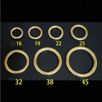 

HQ BO01 Yellow Brass Round O Ring Forged And Seamless Round Ring for Bags and Suitcases Hardware Accessories