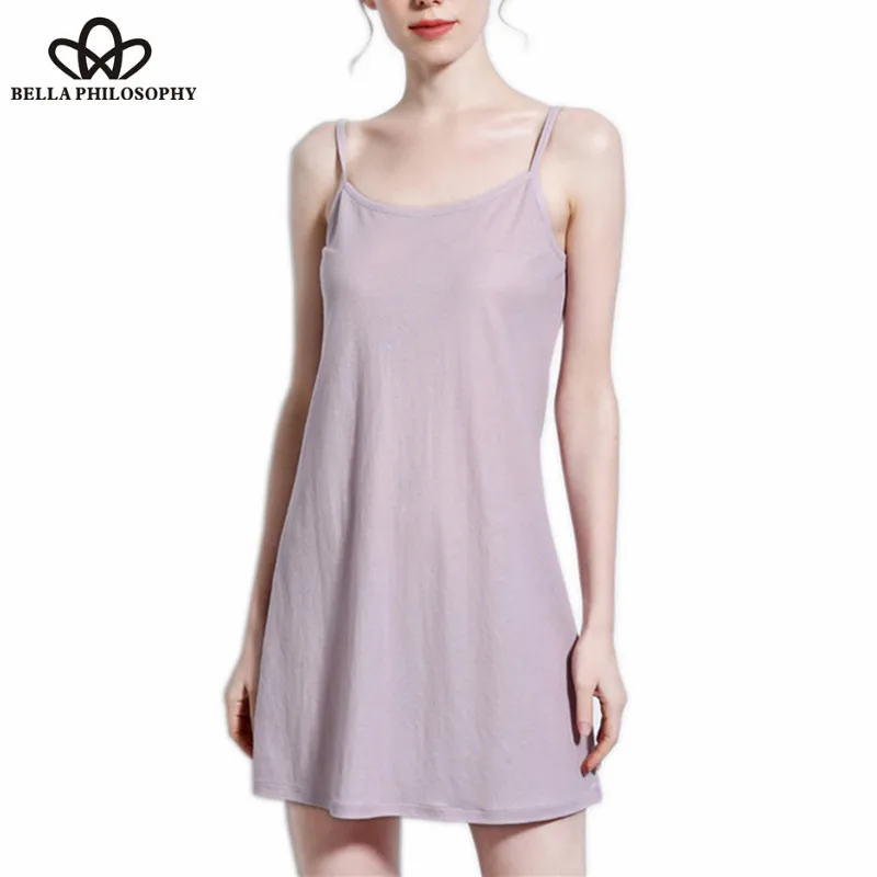 Wonder Cotton linen Sexy nightdress Women 2019 Summer spaghetti strap nightgowns cool cozy long Sleep dress women nightdress