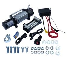 Nova Automática 13000LB Rastreador Guincho Elétrico Guincho Off-Road Profissional Sistema De Controle Para Carros Veículo Auto Barco Preto