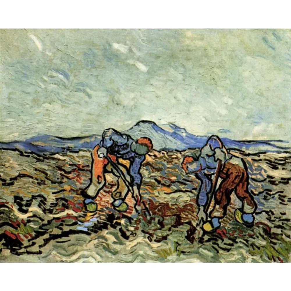 High quality Vincent Van Gogh paintings Peasants Lifting Potatoes oil