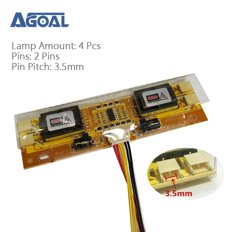 

Universal 4 Lamp Single port General high pressure board Inverter Board general LCD Screen Panel Monitor CCFL inverter