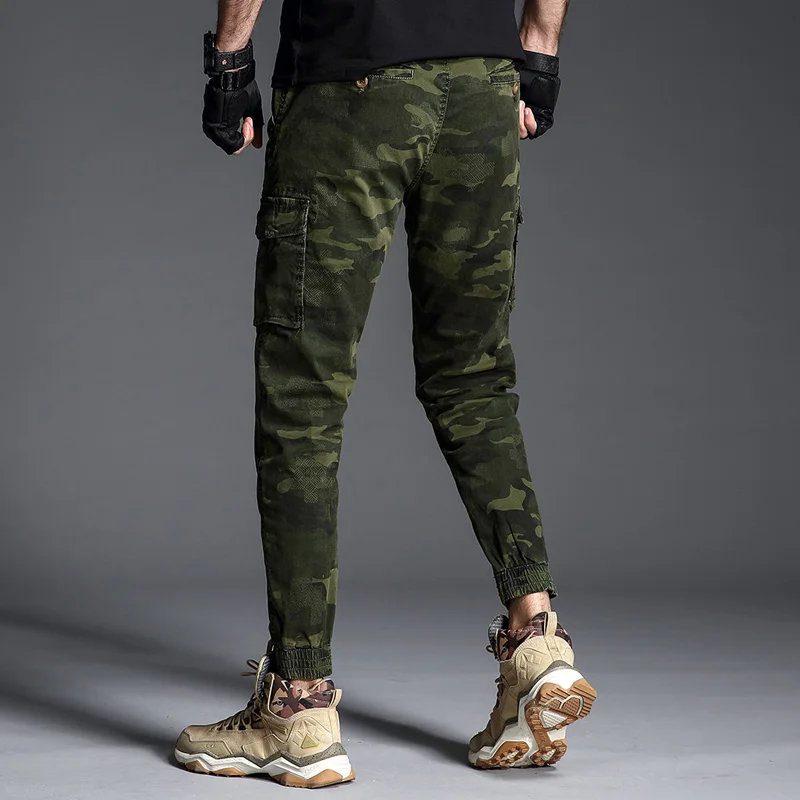 Mens Joggers Track Pants Cargo Pants Men Tactical Camo Overalls Pants Military Fashions Camouflage Trousers Clothes Streetwear