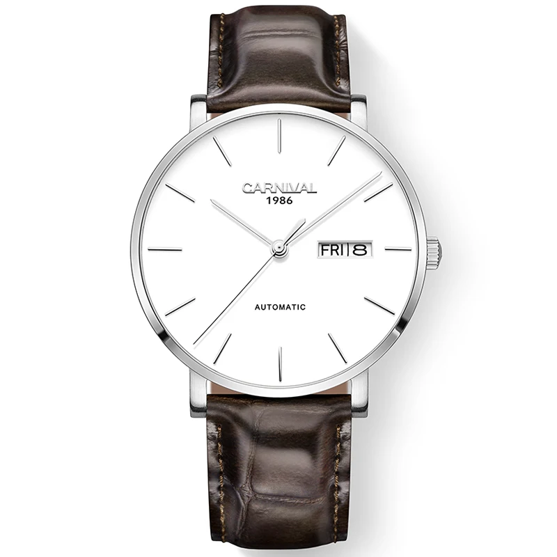 Carnival Brand Luxury Switzerland Men Watches Japan Import NH36A SII O Auto Movement Man Watch Croc