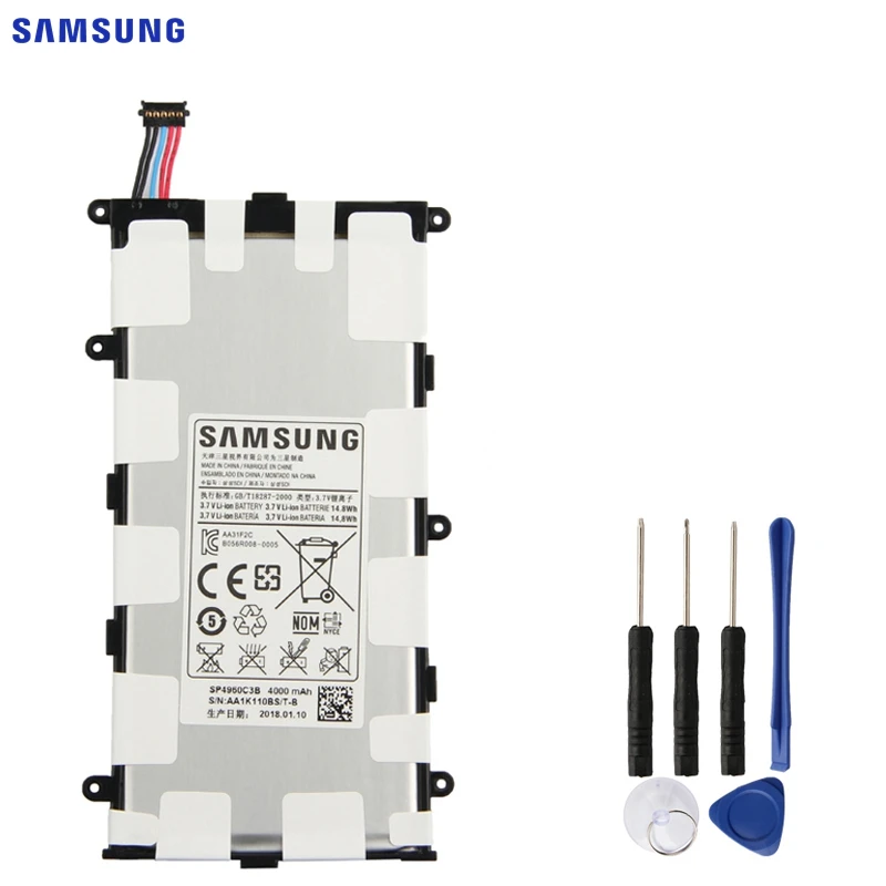 SAMSUNG Original Replacement Battery SP4960C3B For Samsung GALAXY Tab 7.0 Plus P3110 P3100 P6200 P6210 Tablet Battery 4000mAh