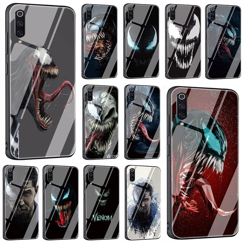 

Marvel Comic Book Artwork VENOM Tempered Glass Cover Case for Xiaomi 8 Lite A1 A2 9 Redmi Note 5 6 7 Pro 6A 4X F1