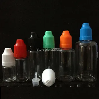 

100 pcs Clear PET Bottle With Caps 10ml Dropper Bottles Plastic Eye Dropper Bottles oils CHILD PROOF Liquid Empty Bottle